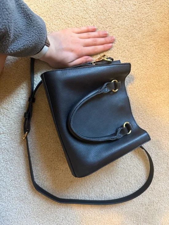 Amazon Black Satchel with Gold Hardware - Picture 5 of 6